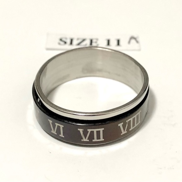 Jewelry | Roman Numerals Spinner Ring Size 11 | Poshmark
